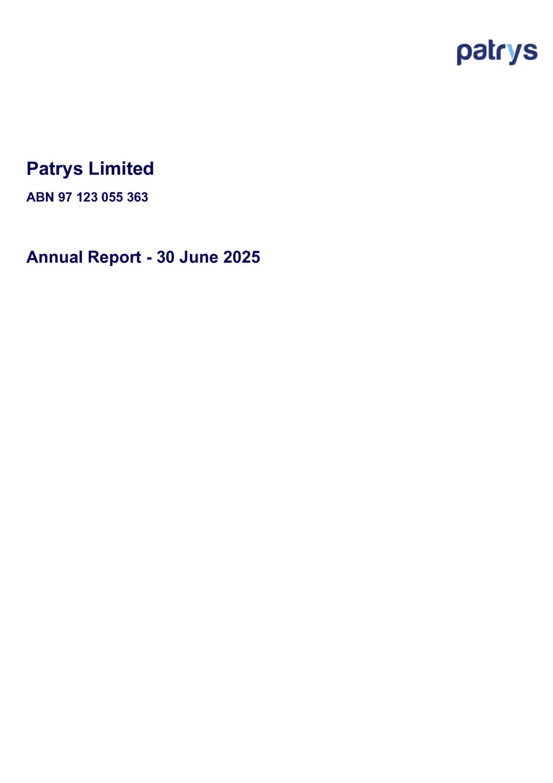 Annual Report - 30 June 2025